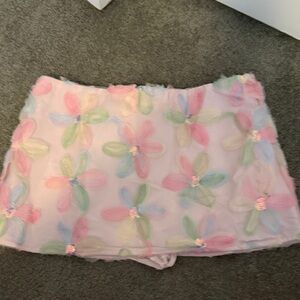 Aveloria Pastel Floral Mini Skirt with built in shorts